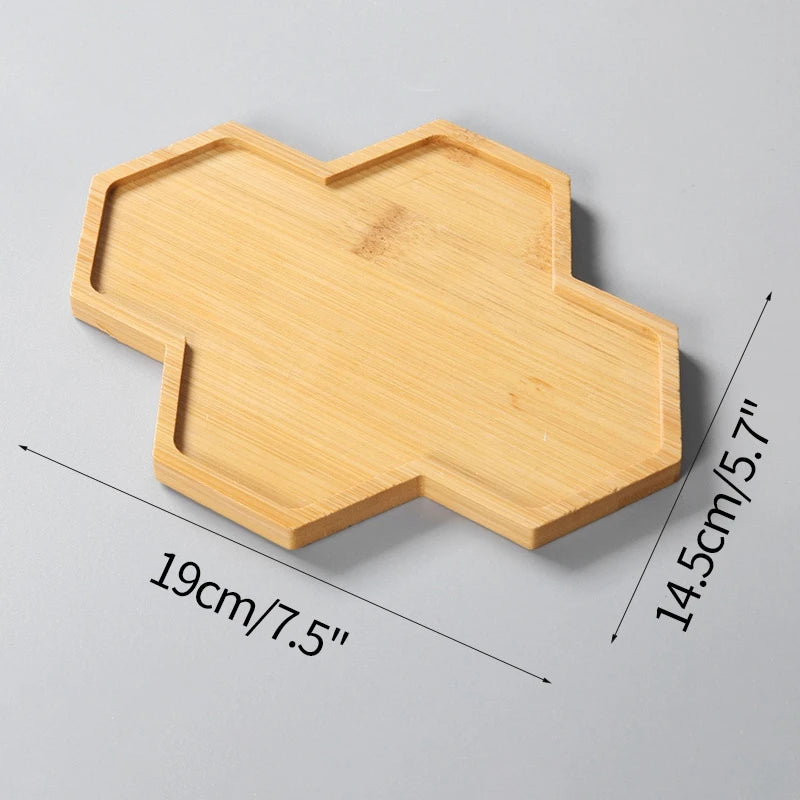 assiettes support plantes bois naturel moderne rustique motifs plantes blanc