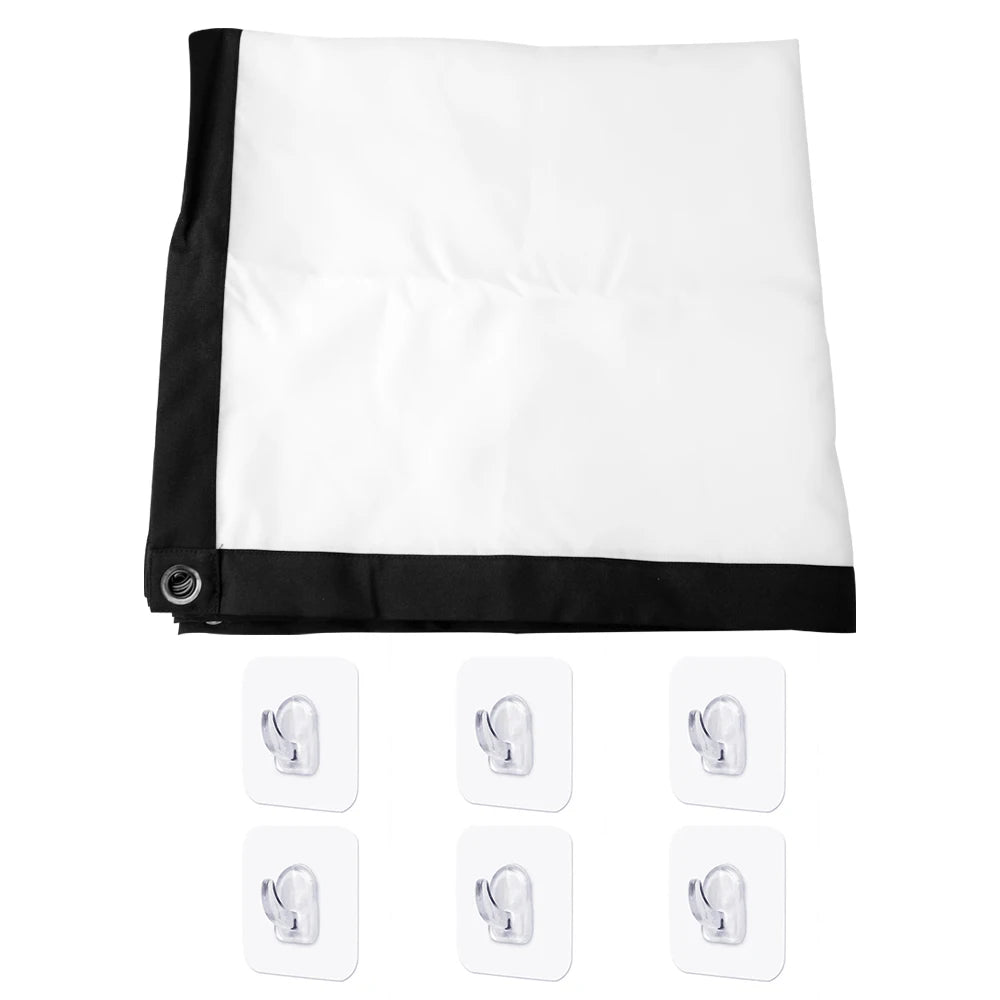 écran projection blanc mat 150 pouces portable fixation accessoires full hd