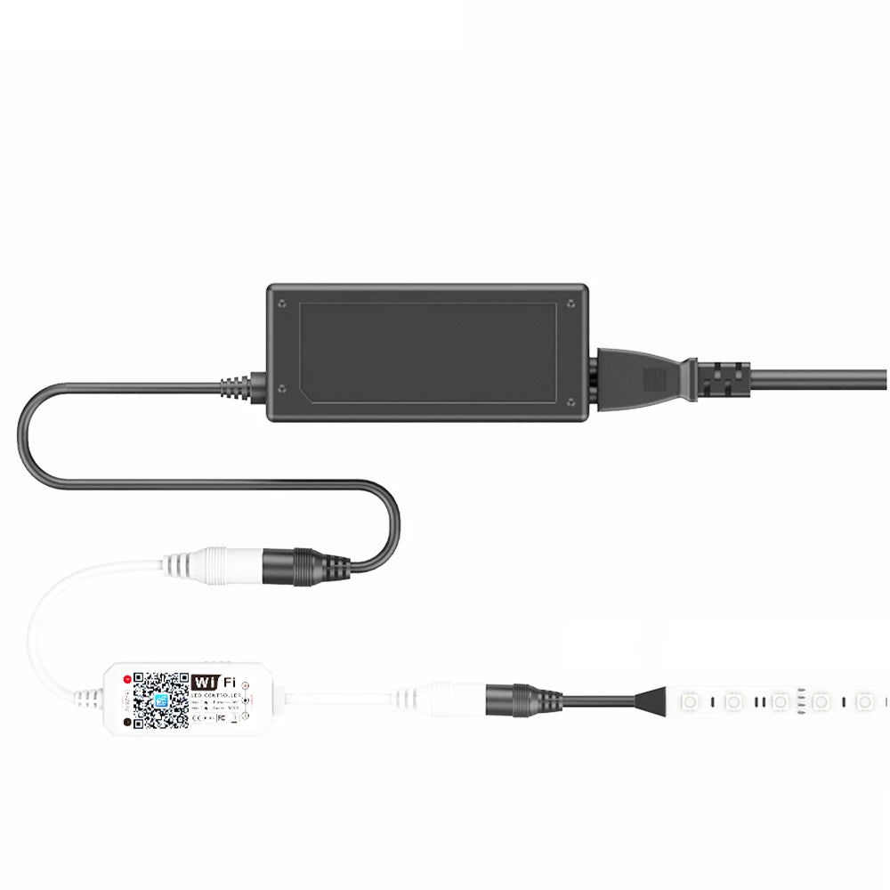 contrôleur led wifi blanc moderne sans fil certification pvc 12v 30mètres distance