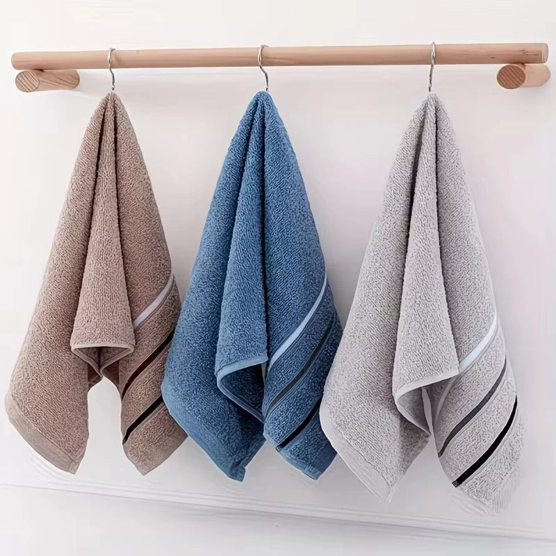 serviettes bain coton rayées moderne gris bleu beige duveteuses absorption rapide maison