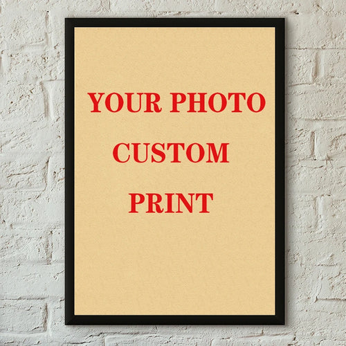 affiche vintage publicitaire personnalisable kraft rouge texte imprimé cadre noir chambre bar espresso