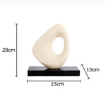 sculpture moderne blanc crème texture granuleuse décoration intérieure résine imitation pierre base marbrée