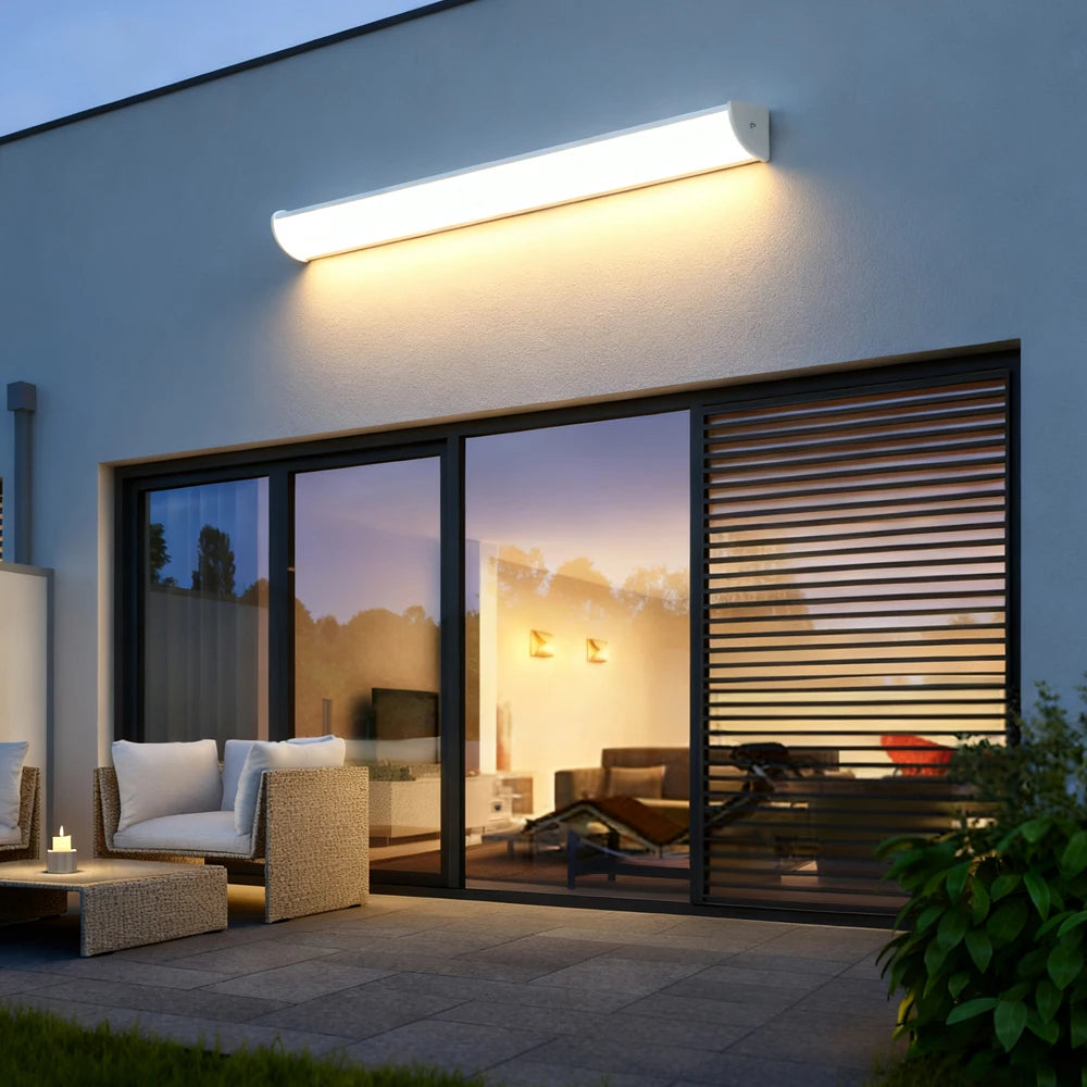 lampe murale moderne argent noir réglable télécommande ip65 led hydrofuge