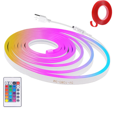 ruban led flexible multicolore moderne télécommande adhésif brillant opaque 108 leds/m