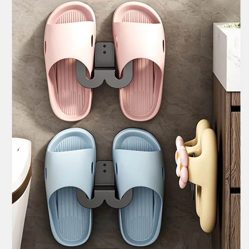porte sabots moderne porte couverts adhésifs rangement chaussures minimaliste noir rose clair bleu clair