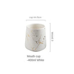 ensemble tasses dents marbre doré moderne vert noir blanc élégantes 400ml