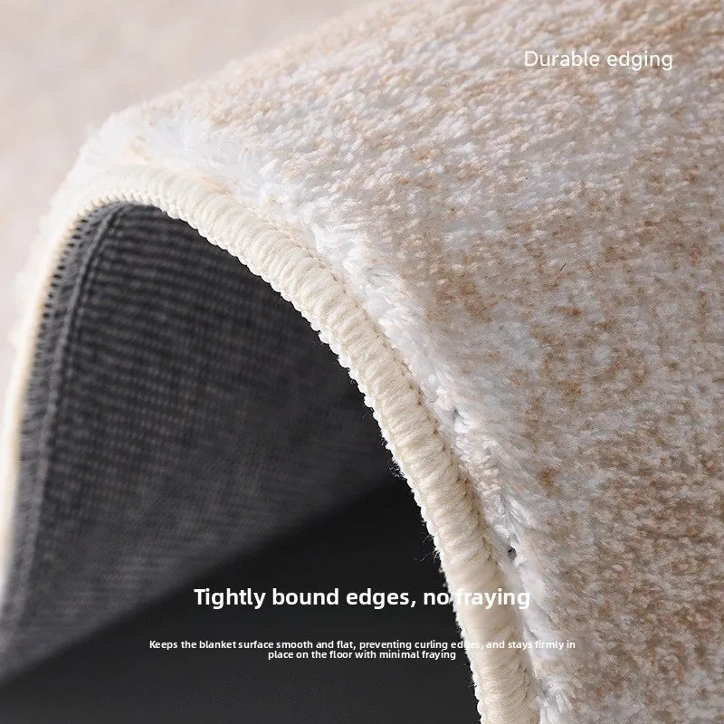 tapis shaggy super doux polyester moderne rectangle beige texture ondulée antidérapant usage maison prière
