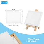 toile d'art blanc minimaliste triple enduit chevalet bois mini tableau palette peinture set débutant