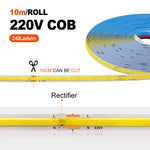ruban led flexible 240 leds 220v ip20 3000k 4000k 6000k adhésif moderne