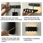 applique murale led moderne noire ip66 extérieur intérieur 110v 220v led