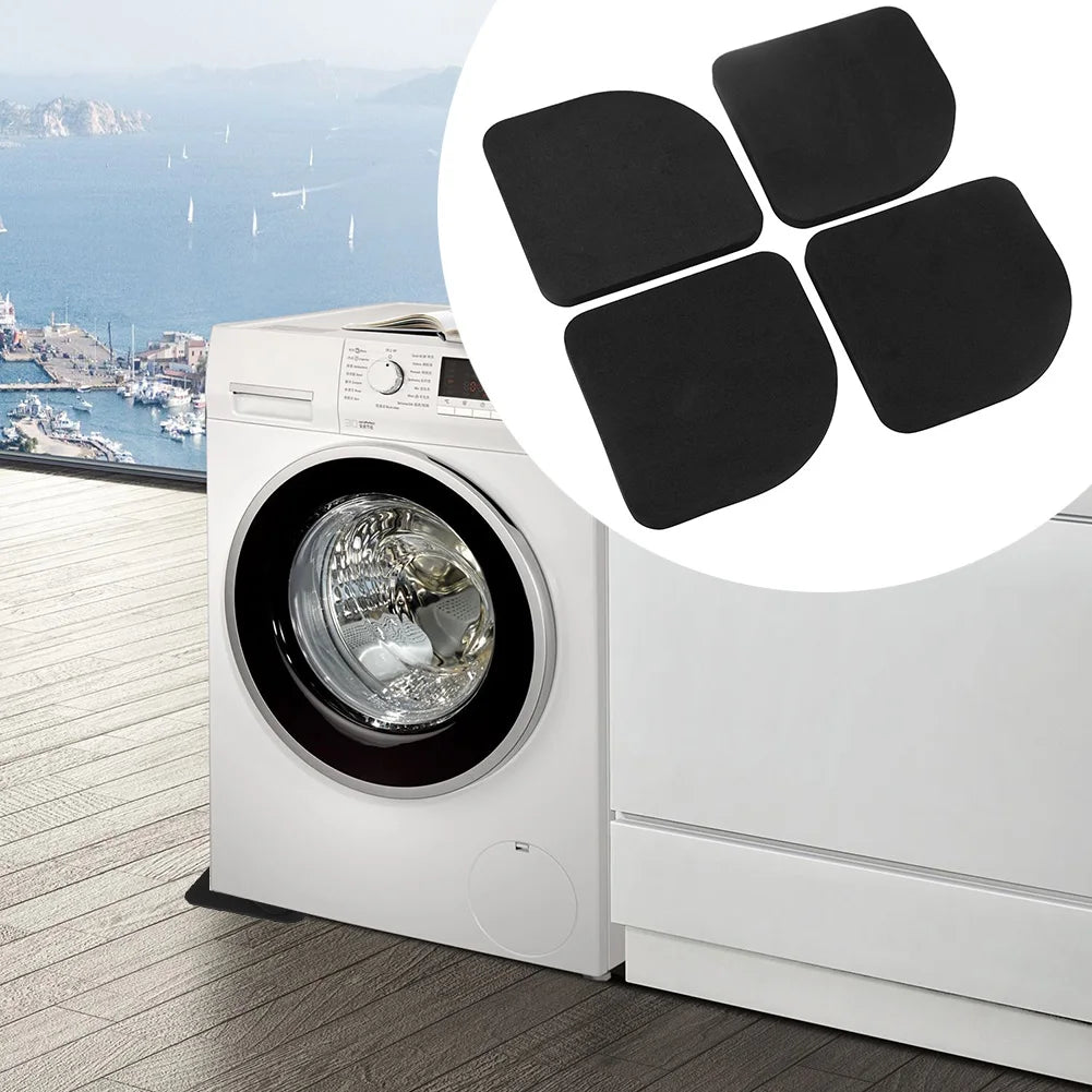tapis anti vibration feutre noir absorbe vibrations adhésif stable silencieux moderne électroménager machine laver