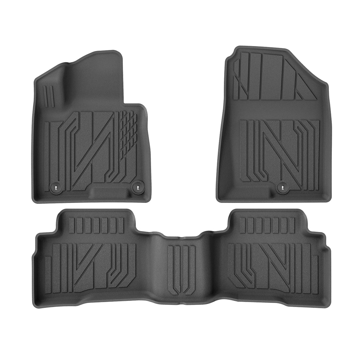 tapis sol voiture noir rayures clips protection moderne résistantintérieur auto tpe