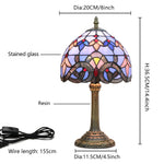 lampe table tiffany abat jour verre coloré motifs floraux modernes chambre salon