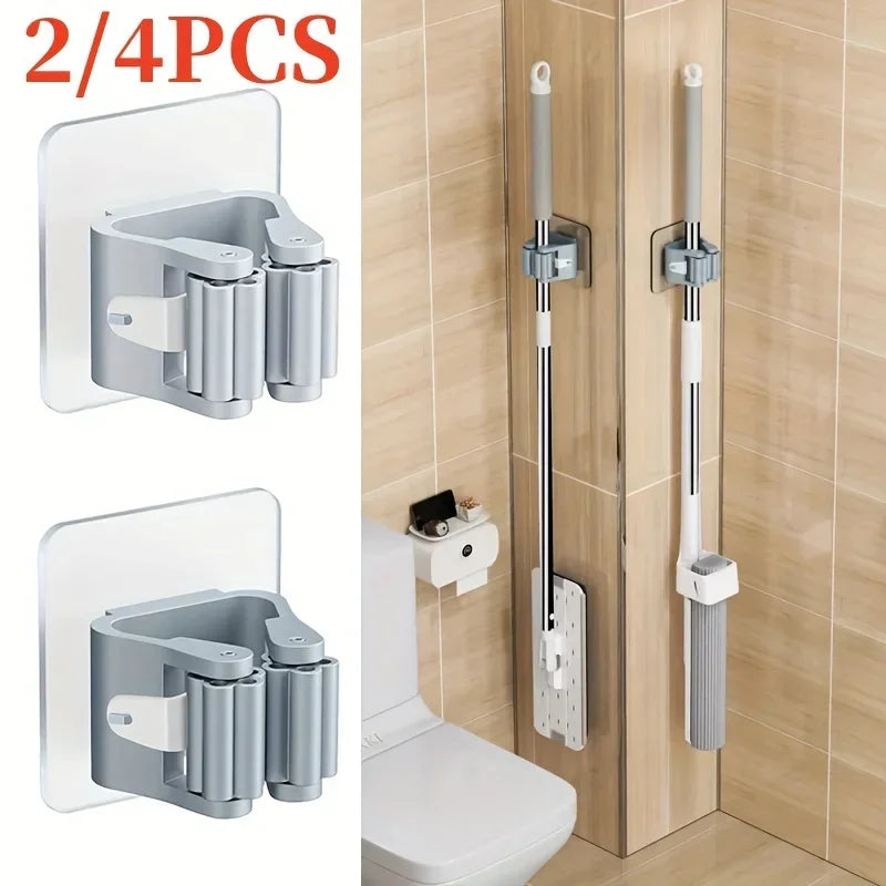 porte balai porte micro balai support salle bain adhésif moderne rangement plastique respectueux environnementHooksForMopKitchenBathroomAccessoriesWallsweepingbrushsupport