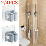 porte balai porte micro balai support salle bain adhésif moderne rangement plastique respectueux environnementHooksForMopKitchenBathroomAccessoriesWallsweepingbrushsupport