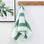serviettes bain polyester absorbantes serviettes toilette moderne gris vert bleu doré texture éponge bordure
