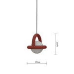 suspension lumineuse moderne pendentif acrylique noir blanc orange bleu rouge anneau métal lampe LEDflux60