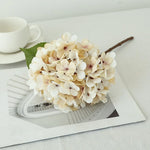 décoration intérieure hortensia artificiel bouquet soie blanc rose vert marron moderne minimaliste