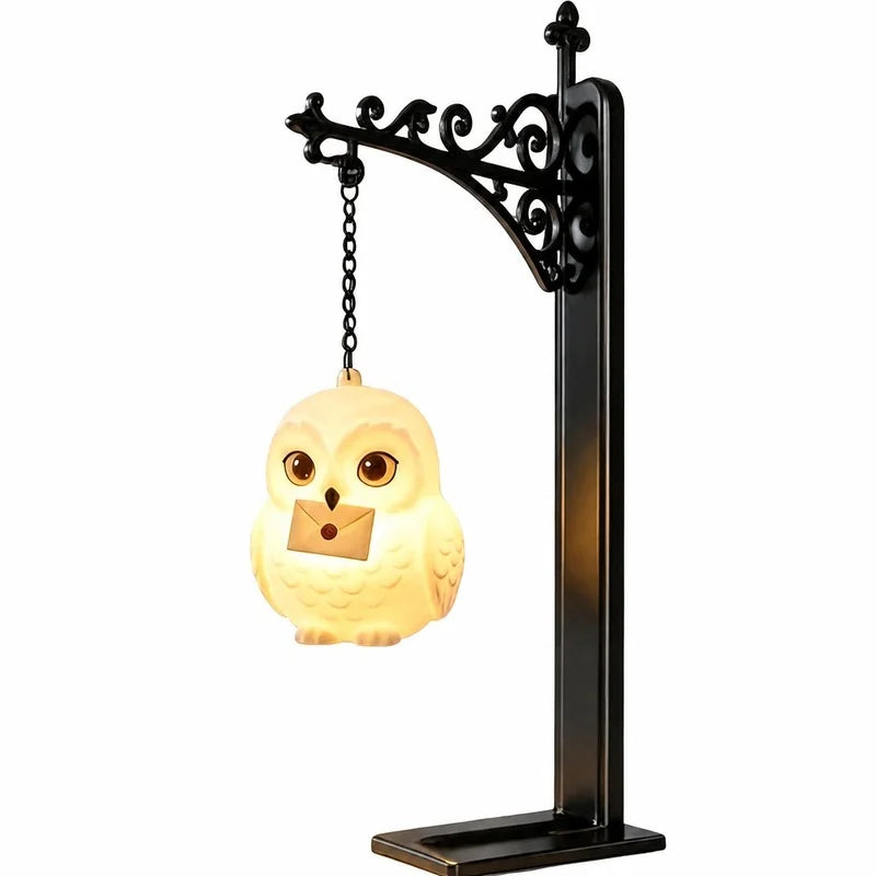 lampe décorative vintage oiseau chouette cerf noël halloween blanc noir élégante bibliothèque