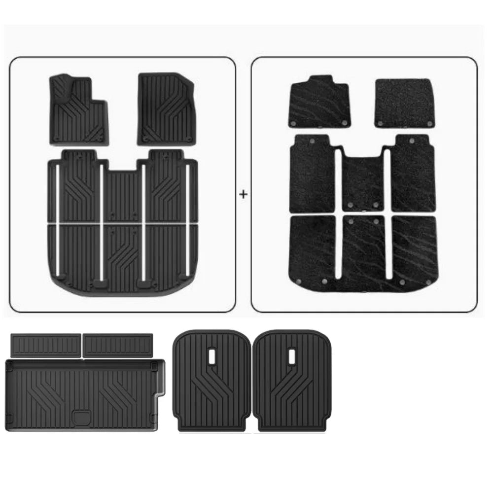 tapis sol voiture noir rayures diagonales moderne avant gauche avant droit arrière coffre