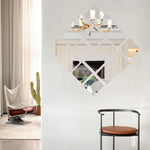 miroirs carrés adhésifs décoration murale moderne minimaliste 15x15cm 25x25cm 23x33cm
