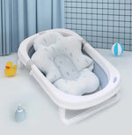 baignoire pliable bébé coussin gouttes étoiles rose moderne confortable sécurité blanc bleuclair