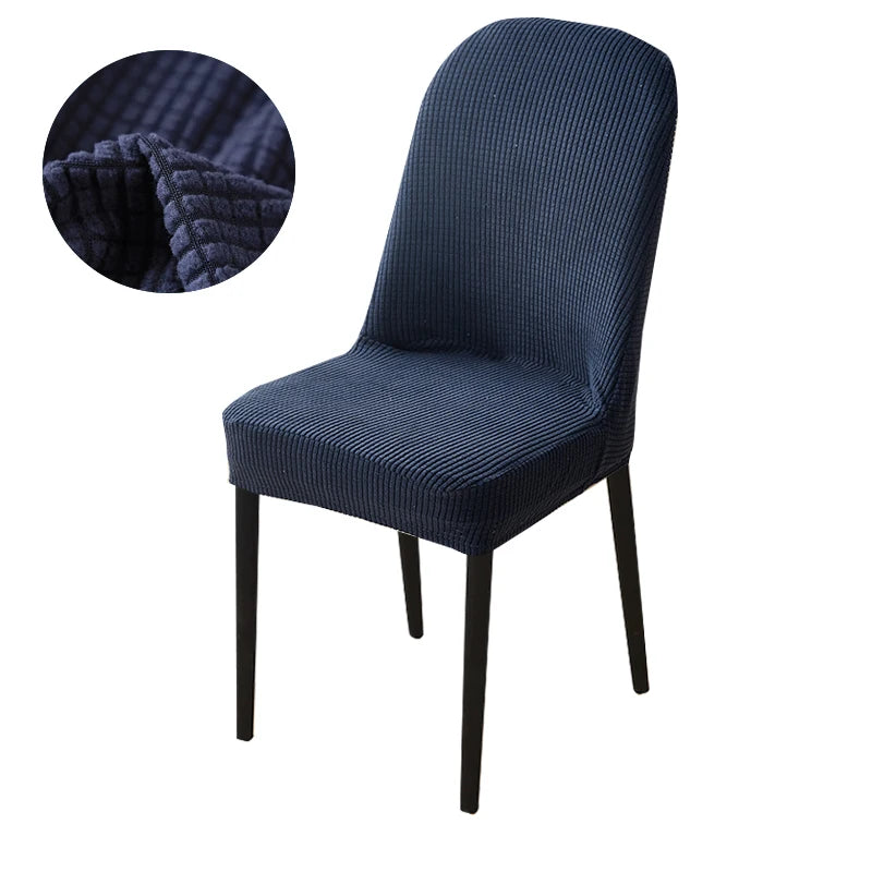 housse chaise extensible jacquard gris moderne fauteuil salle manger banquet