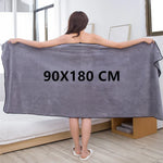 serviette bain absorbante séchage rapide gris rose microfibre corail fleec uni moderne large