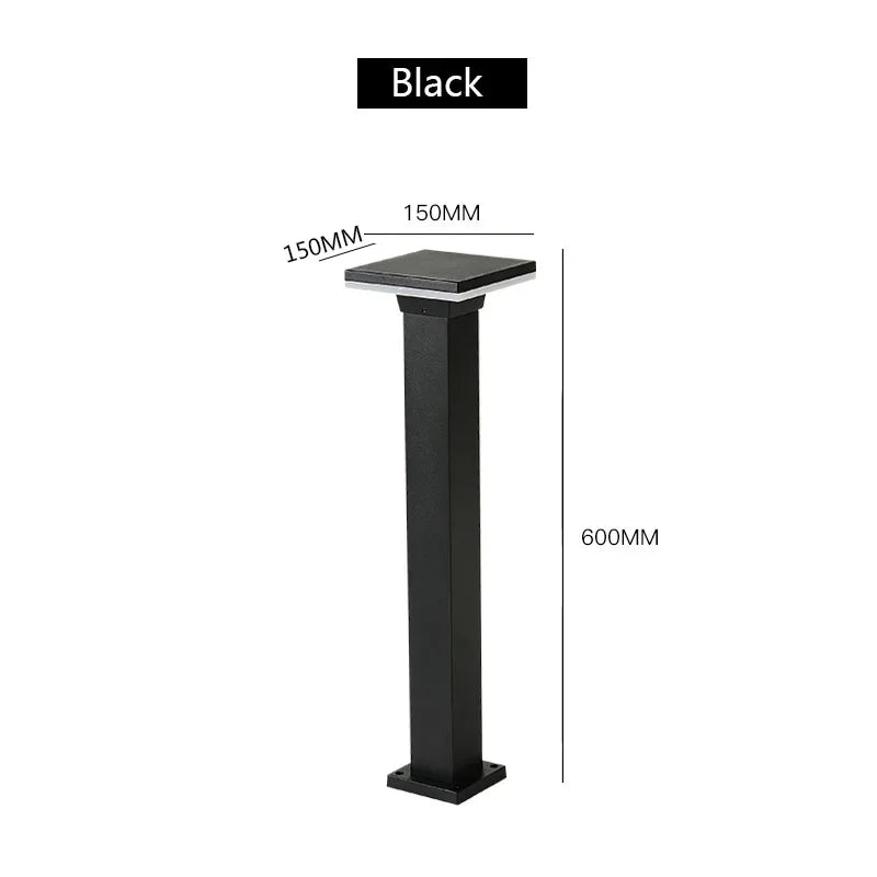 lampe extérieure led moderne imperméable ip65 aluminium noir gris adhésive fixe autonomes