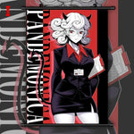 toile anime illustration graphique clips decoration salon blanc rouge noir vertical