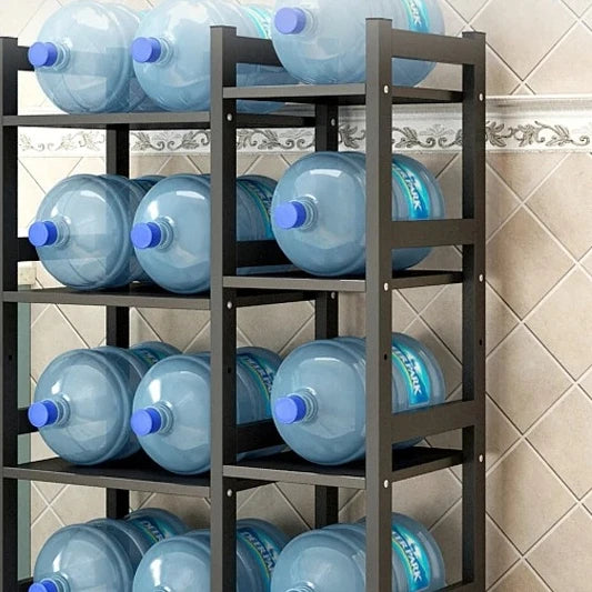meuble cuisine noir rangement verre opaque moderne étages supports solides ustensiles vaisselle organisation optimal