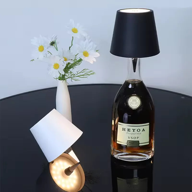 lampe table rechargeable led noir moderne interrupteur tactile adaptable chambre