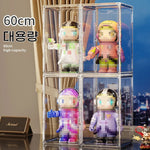 boîtes rangement transparentes grandes capacités figurines jouets acrylique minimaliste empilables plastique 45cm 60cm 40cm