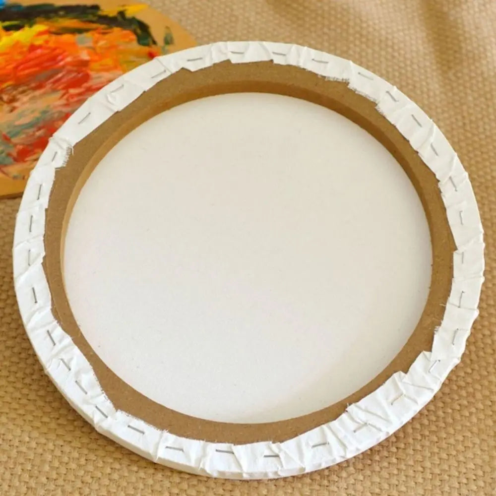 toile peinture blanc moderne 10cm 20cm 30cm lisse bois circulaire