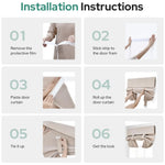 rideau porte français lin texturé solide beige clair taupe opacité variable latéraleintérieur branches pins