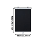 rideau fenêtre noir vertical moderne stores enrouleurs sans perçage clips magnétiques opaques 60x40cm