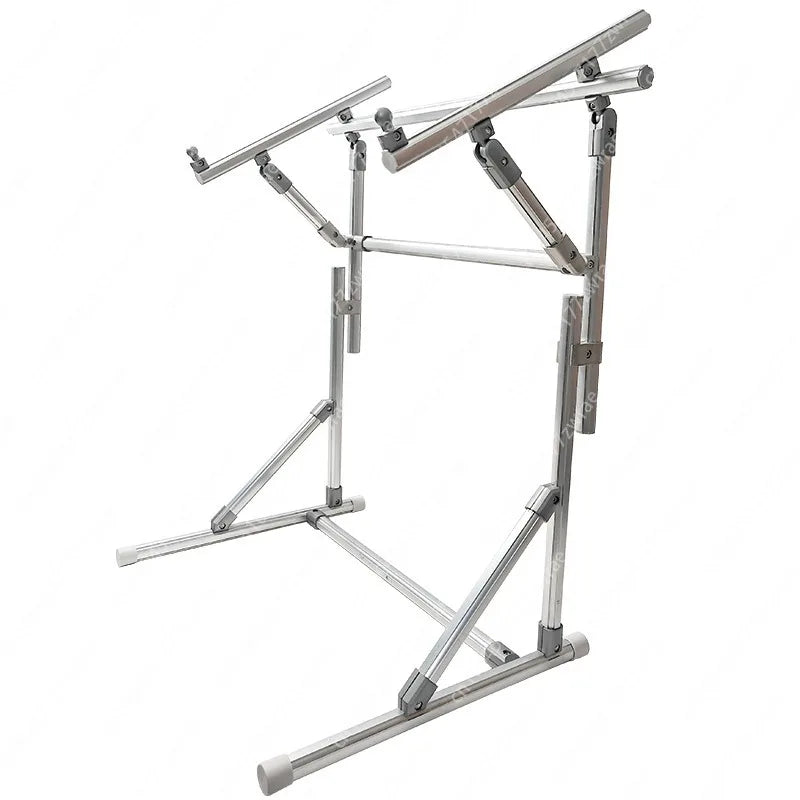 chevalet broderie acier inoxydable réglable industriel support art argenté métallique ajustable