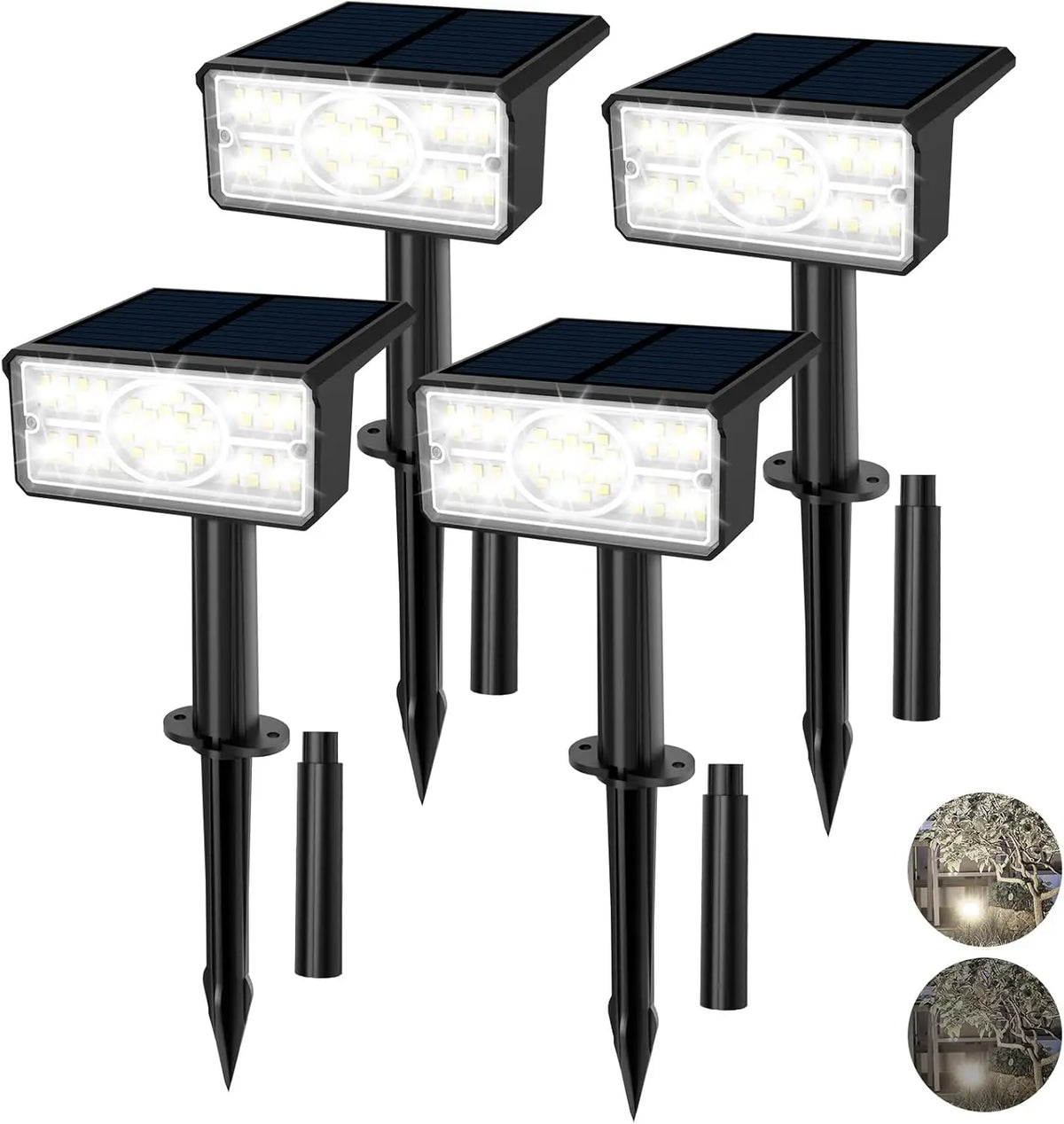 lampe solaire moderne noire ip65 étanche extérieure jardin cour voie led rechargeable