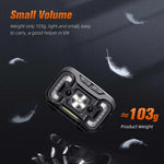 lampe frontale rechargeable led 5w noir orange moderne utilitaire sportive bandeau élastique