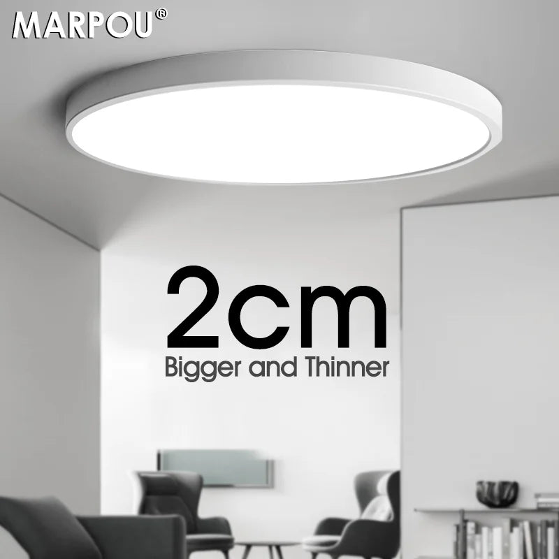plafonnier led ultrafin moderne blanc noir 24w 28w 38w(touches)