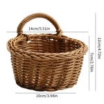 paniers suspendus osier marron clair tressés élégants traditionnels crochets rangement fruits légumes