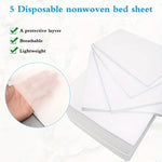 serviettes jetables blancs non tissées perforées utilitaires pack 20 pièces 180cm 80cm spa beauté