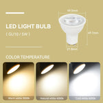 ampoules led gu10 blanc chaud sans scintillement 5w moderne ac85265v