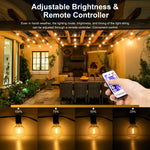 guirlande lumineuse led jaune ampoules transparentes câble bronze rustique ip44