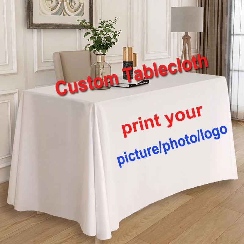 nappe table personnalisable imprimée dessin animé noël blanc réutilisable extérieure moderne fête banquette