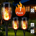 lampe solaire effet flamme moderne noire ip65 led spike jardinextérieur halloweenDecoration