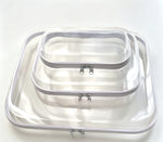 boîtes rangement transparentes plastique réutilisables modernes fermeture glissière