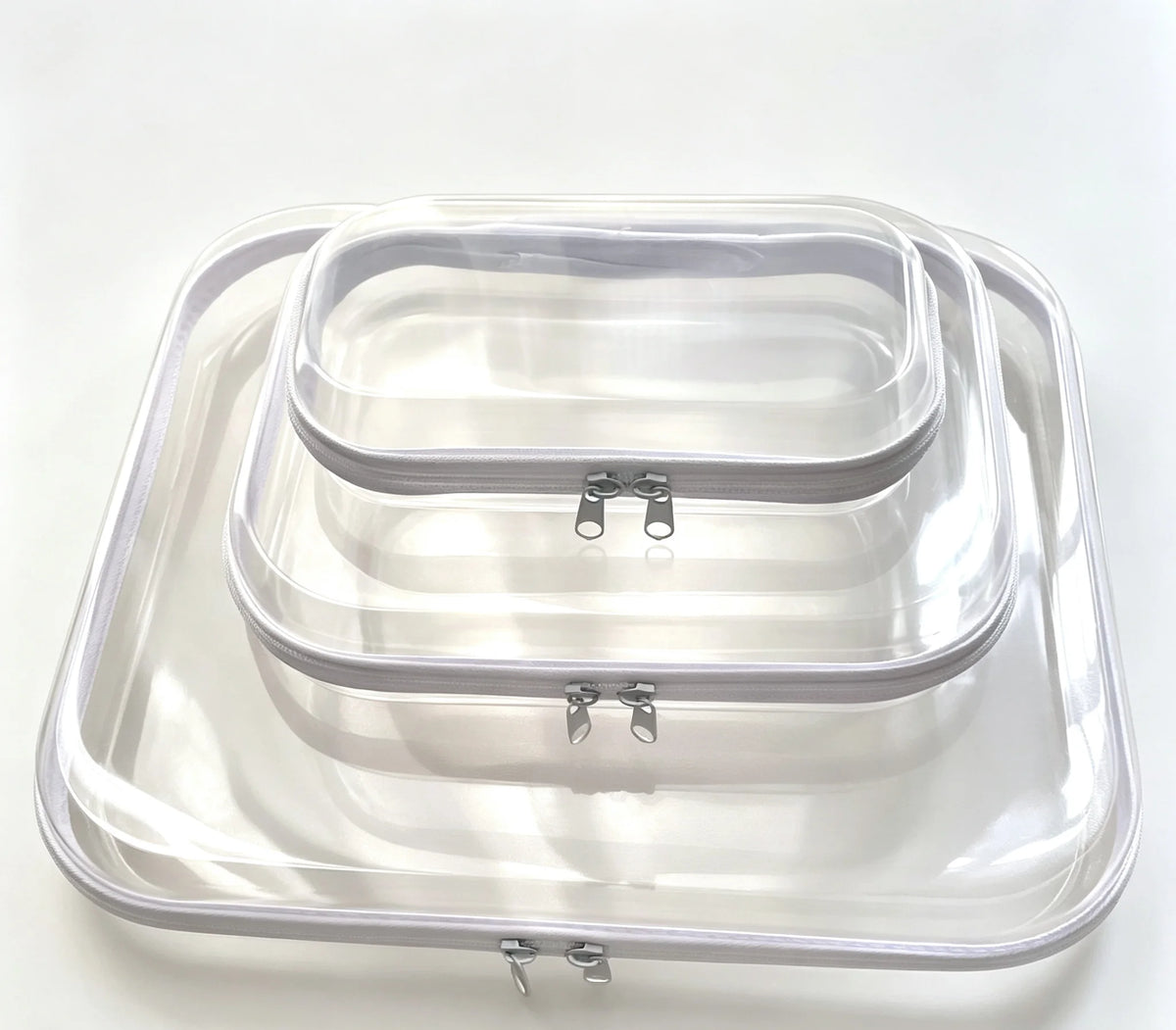 boîtes rangement transparentes plastique réutilisables modernes fermeture glissière