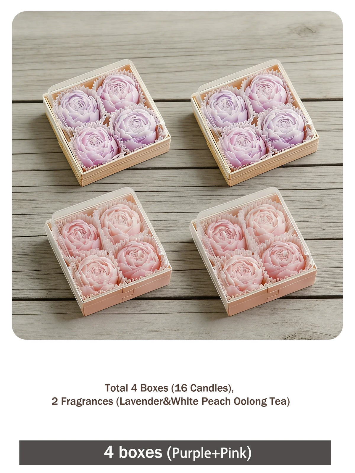 bougies parfumées rose fleur aromathérapie élégantes mariage cadeau femme anniversaire saint valentin