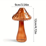 vases champignons verre transparent moderne couleur vert rouge orange bleu rose jaune
